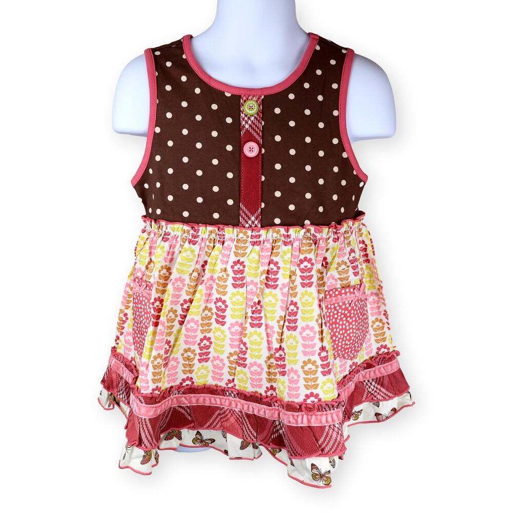 MATILDA JANE 4 FULL BLOOM MIXED PRINT SARA TOP Heart to Heart NWT